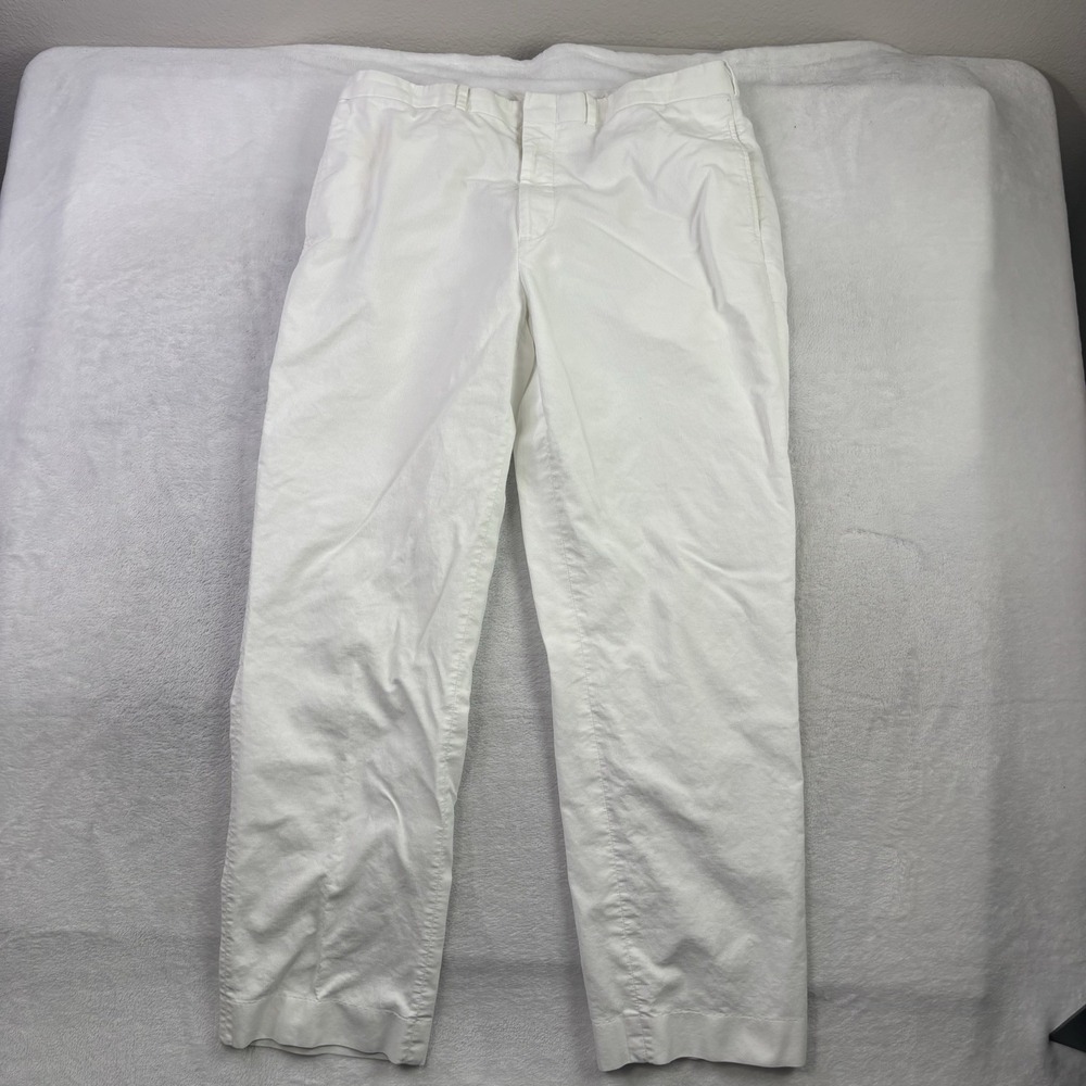 VTG Polo Ralph Lauren White Corduroy Pants Chino Men's Waist 36" x 30" Inseam